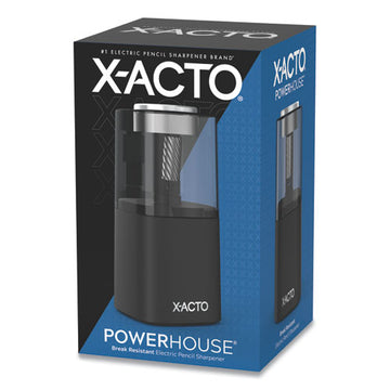 X-ACTO® Model 1799 Powerhouse Office Electric Pencil Sharpener, Ac-powered, 3 X 3 X 7, Black-silver-smoke freeshipping - TVN Wholesale